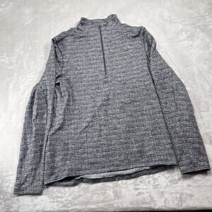 Lululemon Sweatshirt Mens Small Gray Solid Metal Vent 1/4 Zip Casual Athletic